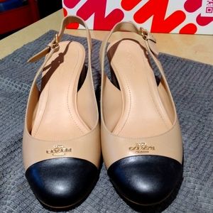 Coach mid heel sling backs 9